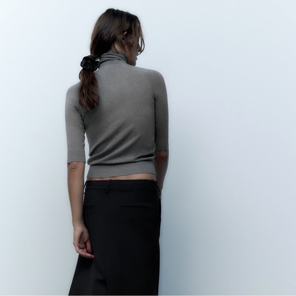 Zara Sweaters Zara High Collar Knit Sweater Poshmark